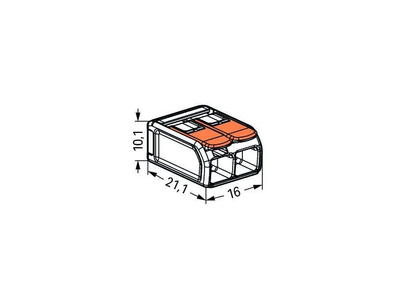 WAGO 221-612 KLEMA SA POLUGOM 2x0,5-6mm 450V/4kV/2 41A - Image 3