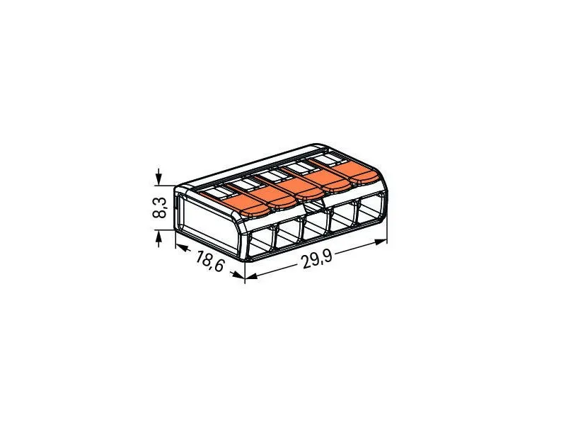 BR - WAGO 221-415 KLEMA SA POLUGOM 5x0,2-4mm 450V/4kV/2 32A 1/8 - Image 2