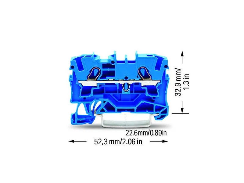 WAGO 2004-1204 REDNA STEZALJKA 0,5-4mm PLAVA 800V/8kV/3 32A - Image 2