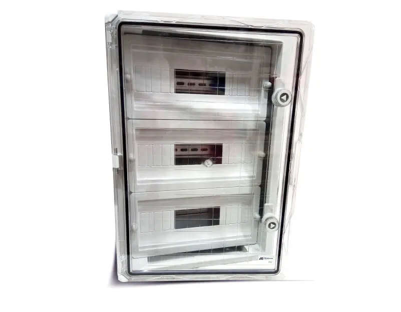 Š/RAZVODNI ORMAN 40x60x20 (15X4) ABS TRANSPARENTNI SA NOSACEM ZA OSIGURACE 001 046 406020 01 44