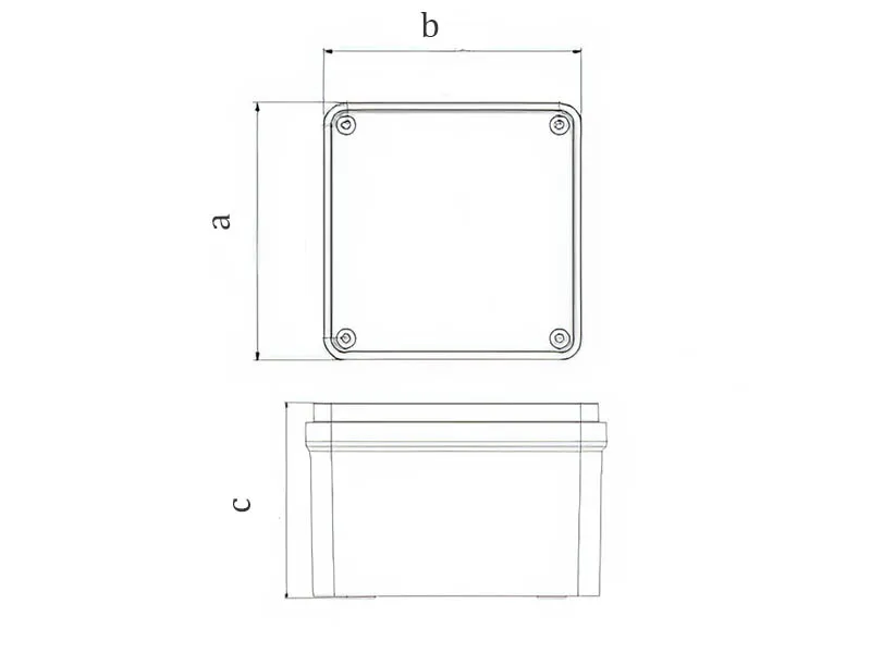 ALING OG METALNA KUTIJA RAZVODNA SA 4 UVODA 80x70 500V IP55 SIVO-ANTR 292.1 - Image 2