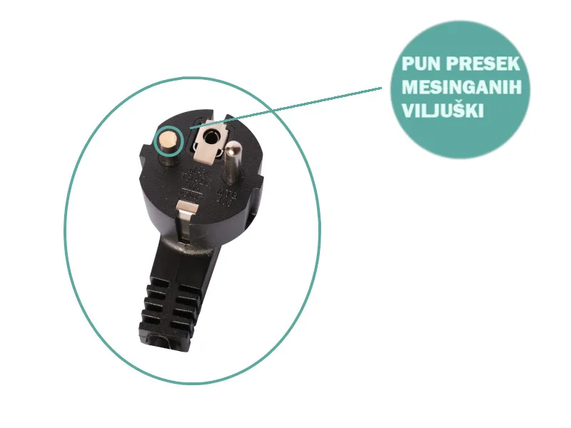 PRIKLJUČNI KABAL 3x2.5mm GG/J 1.5 met. M-T - Image 2