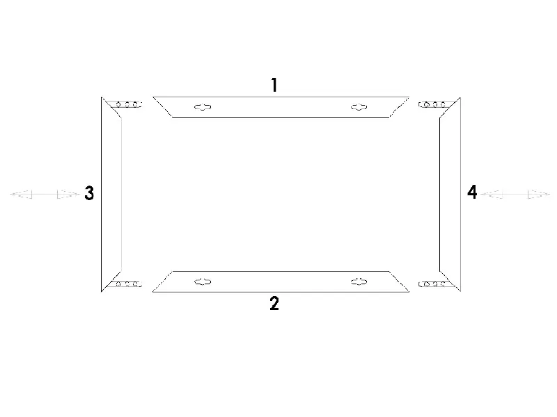 NADGRADNI RAM 600x600x50 ZA LED PANEL ALUMINIJUMSKI - Image 3