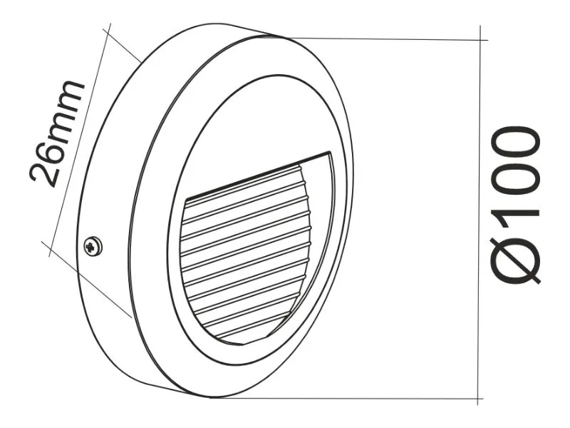 SVETILJKA FASADNA ZIDNA KRUG SOLED IP54 LED 2W SIVA GRW2954-G - Image 2