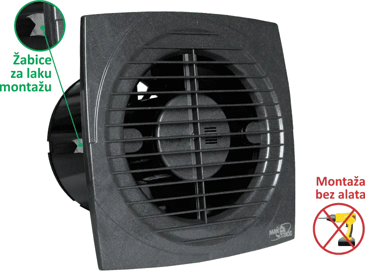VENTILATOR KUPATILSKI MTG A120 ANTRACIT