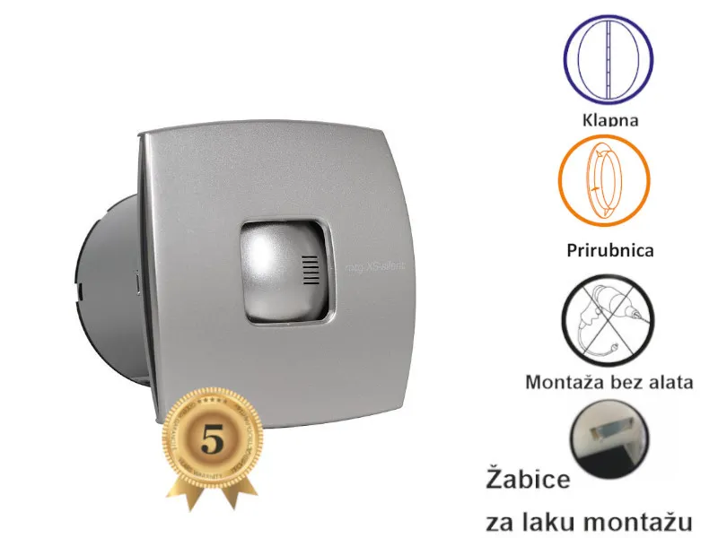 VENTILATOR KUPATILSKI MTG A120XS-KP SILVER