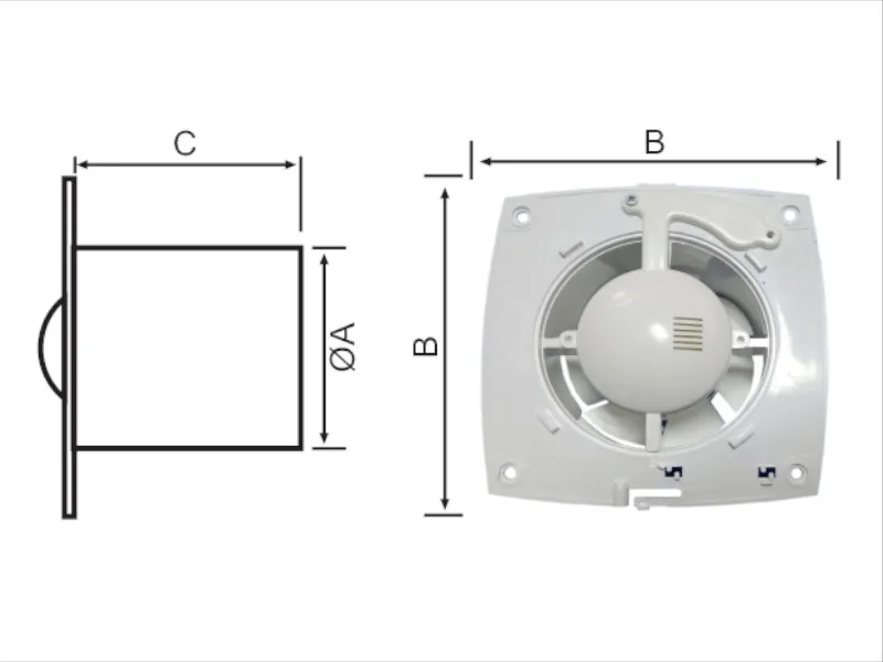 VENTILATOR KUPATILSKI SA MICROWAVE SENZOROM MTG A100MS-K - Image 2