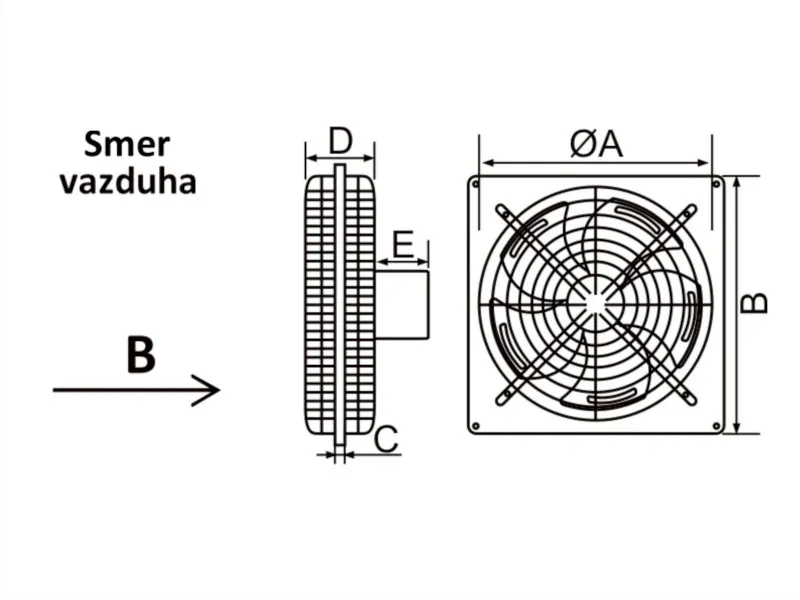 VENTILATOR SA MREŽICAMA FI300 90W MF300G-25B MTG - Image 4