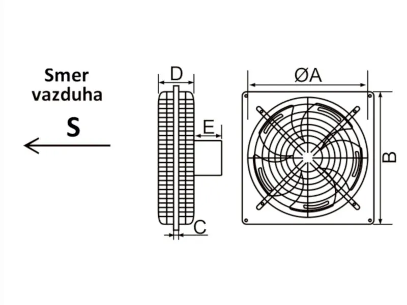 VENTILATOR SA MREŽICAMA FI300 110W MF300G-34S MTG - Image 2