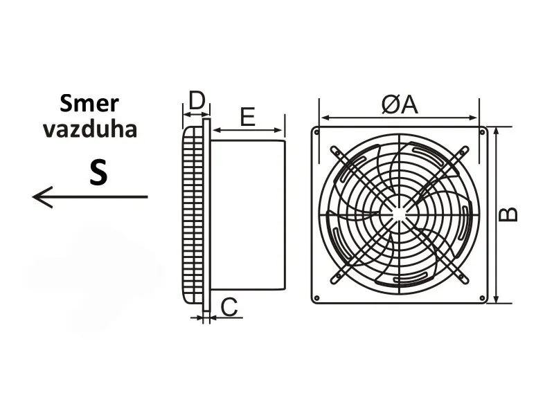 VENTILATOR ZIDNI FI250 60W MF250Z-16S MTG - Image 4