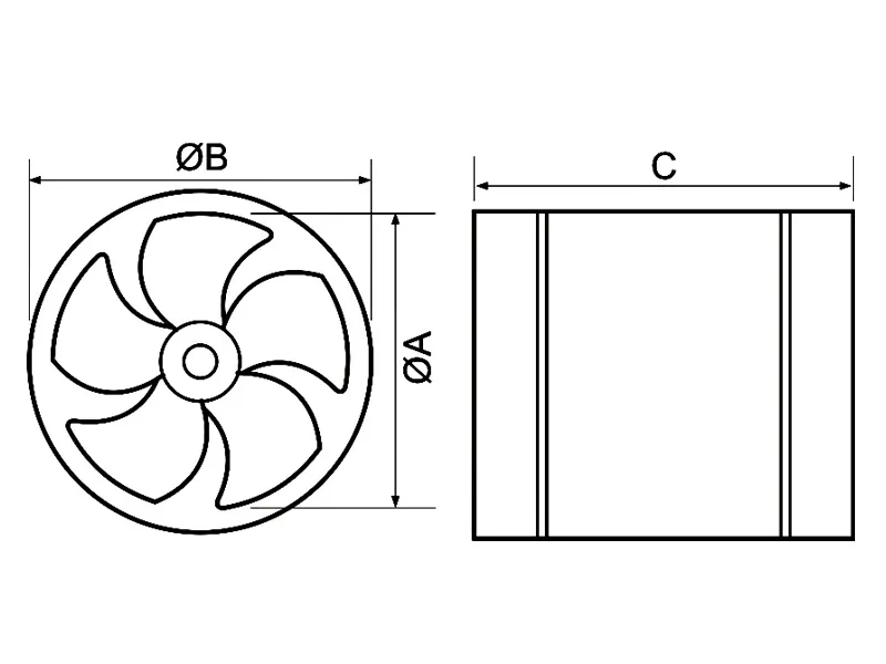 VENTILATOR CEVNI METALNI FI250 60W MF250C-16 MTG - Image 3