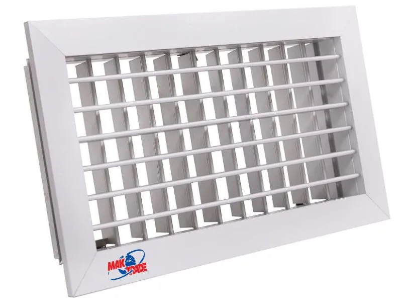 VENTILACIONA REŠETKA UN. Al 2 REDA LAMELA 400x200 MTG