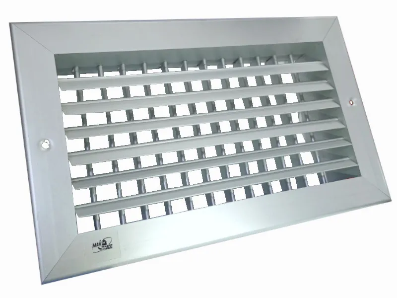 VENTILACIONA REŠETKA UN. Al 2 REDA LAMELA 200x200 MTG