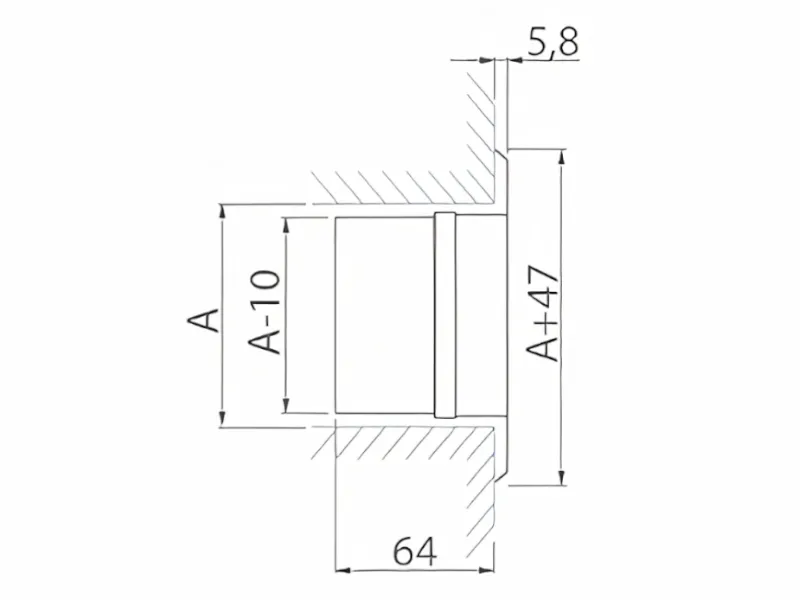 VENTILACIONA REŠETKA UNUTRAŠNJA Al 500x200 DAMPER MTG - Image 2