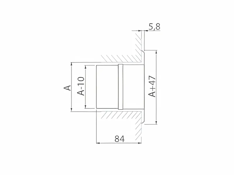VENTILACIONA REŠETKA UN. Al 2 REDA LAMELA 400x300 DAMPER MTG - Image 2