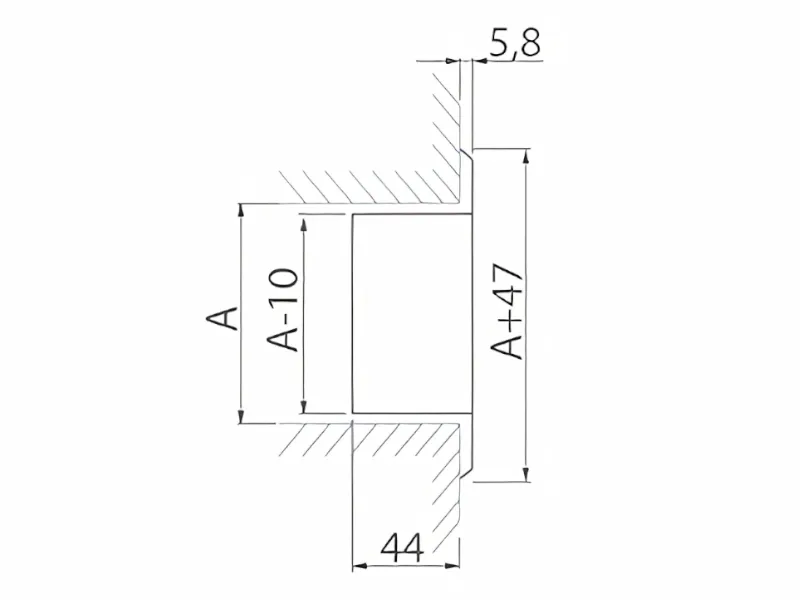 VENTILACIONA REŠETKA SAMOPADAJUĆA Al 350x350 MTG - Image 2