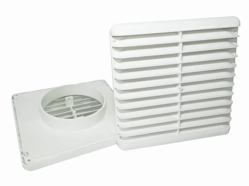 VENTILACIONA REŠETKA PROTIVKIŠNA ČETVRTASTA fi150 BELA MTG - Image 2