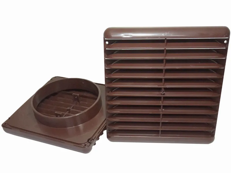 VENTILACIONA REŠETKA PROTIVKIŠNA ČETVRTASTA fi150 BRAON MTG - Image 2